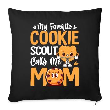 Marchand de biscuits - Housse de coussin décorative 45 x 45 cm - noir - Devant