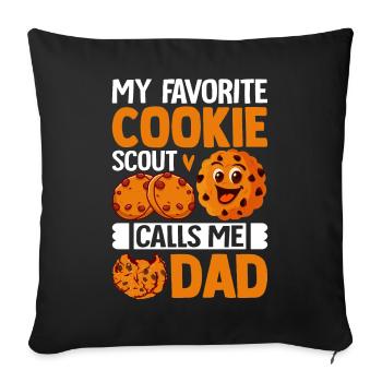 Marchand de biscuits - Housse de coussin décorative 45 x 45 cm - noir - Devant