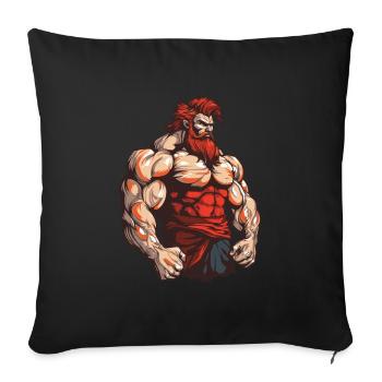 Bodybuilder Muscles Workout Gym - Sofa pillowcase 17,3'' x 17,3'' (45 x 45 cm) - black - Front