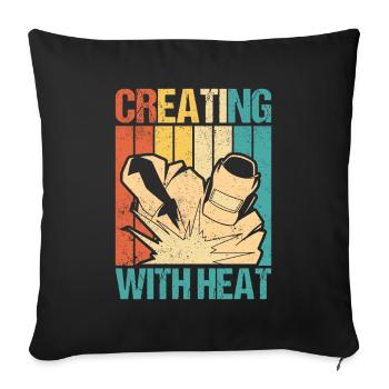 Creating With Metal Retro Welding - Sofa pillowcase 17,3'' x 17,3'' (45 x 45 cm) - black - Front