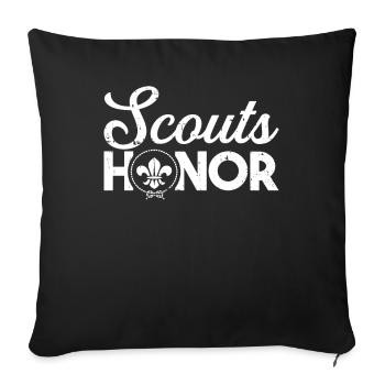 Pfadfinder Scouts Honor - Sofa pillowcase 17,3'' x 17,3'' (45 x 45 cm) - black - Front