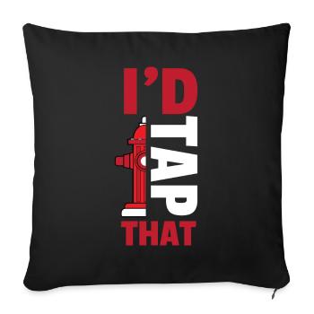 J’ai tapé sur cette bouche d’incendie - Housse de coussin décorative 45 x 45 cm - noir - Devant