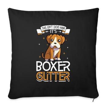 Boxer Glitter - Sofa pillowcase 17,3'' x 17,3'' (45 x 45 cm) - black - Front