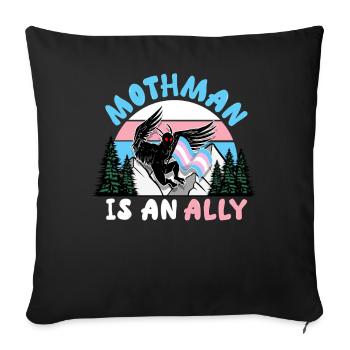 Cryptid Trans Transgender Flag LGBTQ - Sofa pillowcase 17,3'' x 17,3'' (45 x 45 cm) - black - Front