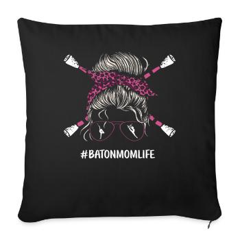 Baton Twirling Baton Twirler Gift - Sofa pillowcase 17,3'' x 17,3'' (45 x 45 cm) - black - Front