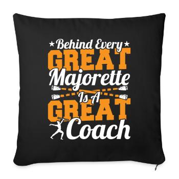 Baton Twirling Baton Twirler Gift - Sofa pillowcase 17,3'' x 17,3'' (45 x 45 cm) - black - Front