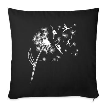 Bâton Twirling Bâton Twirler cadeau - Housse de coussin décorative 45 x 45 cm - noir - Devant