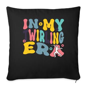 Baton Twirling Baton Twirler Gift - Sofa pillowcase 17,3'' x 17,3'' (45 x 45 cm) - black - Front