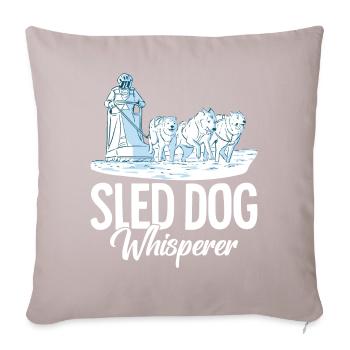 Mushing Dog Sledding Musher - Sofa pillowcase 17,3'' x 17,3'' (45 x 45 cm) - light taupe - Front
