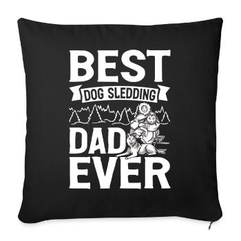 Mushing Dog Sledding Musher - Sofa pillowcase 17,3'' x 17,3'' (45 x 45 cm) - black - Front