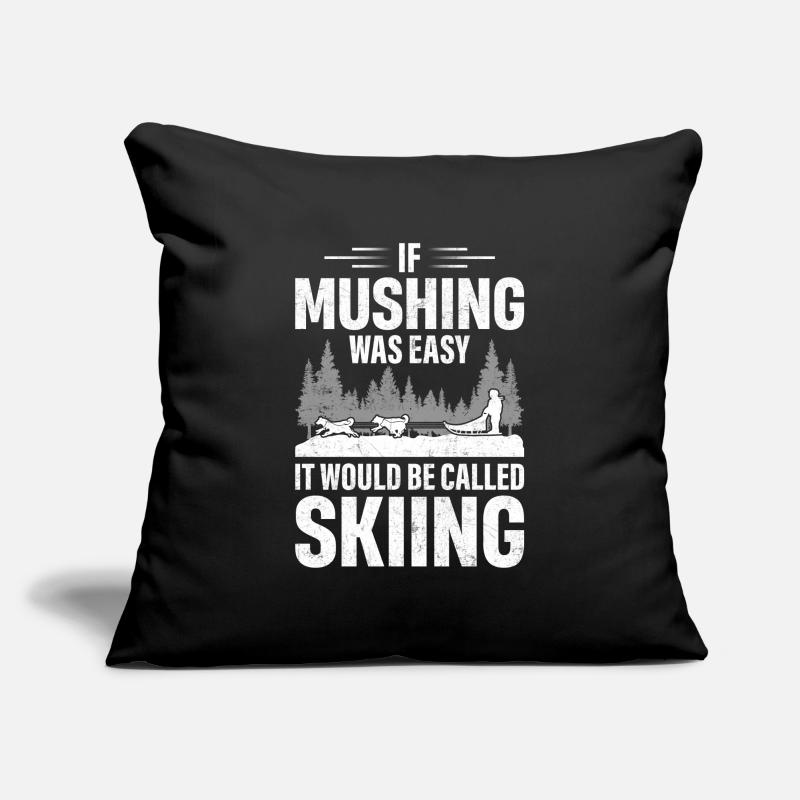 Mushing Dog Sledding Sofa pillowcase 17,3'' x 17,3'' (45 x 45 cm)