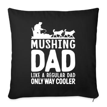 Mushing Dog Sledding Musher - Sofa pillowcase 17,3'' x 17,3'' (45 x 45 cm) - black - Front