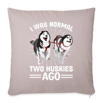 Mushing Dog Sledding Siberian Husky - Sofa pillowcase 17,3'' x 17,3'' (45 x 45 cm) - light taupe - Front