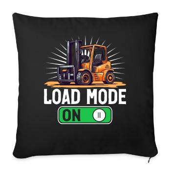 Forklift Driver Forklift Driver - Sofa pillowcase 17,3'' x 17,3'' (45 x 45 cm) - black - Front
