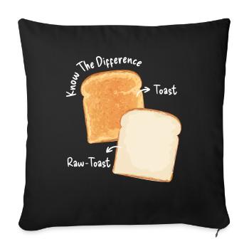 Toast Difference Bread Toast Breakfast - Sofa pillowcase 17,3'' x 17,3'' (45 x 45 cm) - black - Front