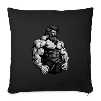 Bodybuilder Muscles Workout Gym - Sofa pillowcase 17,3'' x 17,3'' (45 x 45 cm) - black - Front