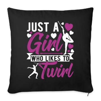 Baton Twirling Baton Twirler Gift - Sofa pillowcase 17,3'' x 17,3'' (45 x 45 cm) - black - Front