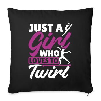Baton Twirling Baton Twirler Gift - Sofa pillowcase 17,3'' x 17,3'' (45 x 45 cm) - black - Front