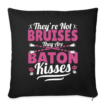 Baton Twirling Baton Twirler Gift - Sofa pillowcase 17,3'' x 17,3'' (45 x 45 cm) - black - Front