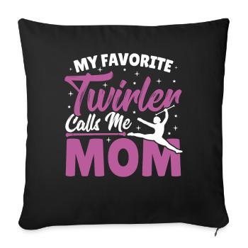 Baton Twirling Baton Twirler Gift - Sofa pillowcase 17,3'' x 17,3'' (45 x 45 cm) - black - Front