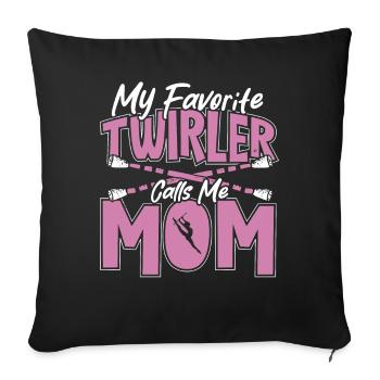 Baton Twirling Baton Twirler Gift - Sofa pillowcase 17,3'' x 17,3'' (45 x 45 cm) - black - Front
