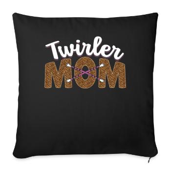 Bâton Twirling Bâton Twirler cadeau - Housse de coussin décorative 45 x 45 cm - noir - Devant
