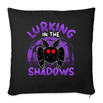 Mothman Crypttide Cryptozoology - Sofa pillowcase 17,3'' x 17,3'' (45 x 45 cm) - black - Front