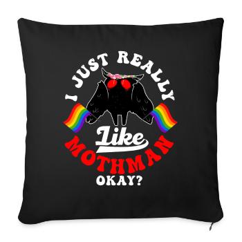 Cryptid Cryptozoology - Sofa pillowcase 17,3'' x 17,3'' (45 x 45 cm) - black - Front