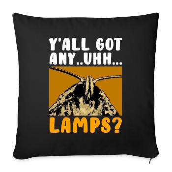 Lustiger Mothman Kryptide Kryptozoologie - Sofakissenbezug 45 x 45 cm - Schwarz - Vorne