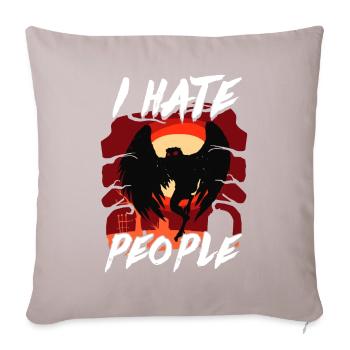 Mothman Crypttide Cryptozoology - Sofa pillowcase 17,3'' x 17,3'' (45 x 45 cm) - light taupe - Front