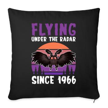 Mothman Crypttide Cryptozoology - Sofa pillowcase 17,3'' x 17,3'' (45 x 45 cm) - black - Front