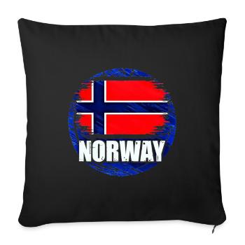Norway - Sofa pillowcase 17,3'' x 17,3'' (45 x 45 cm) - black - Front