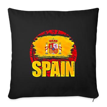 Spanien - Sofakissenbezug 45 x 45 cm - Schwarz - Vorne
