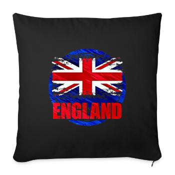 England - Sofa pillowcase 17,3'' x 17,3'' (45 x 45 cm) - black - Front