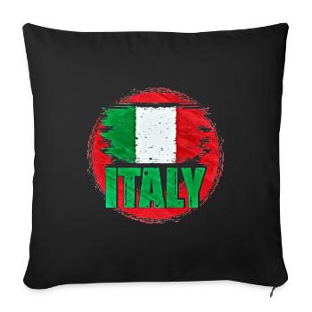 Italy - Sofa pillowcase 17,3'' x 17,3'' (45 x 45 cm) - black - Front
