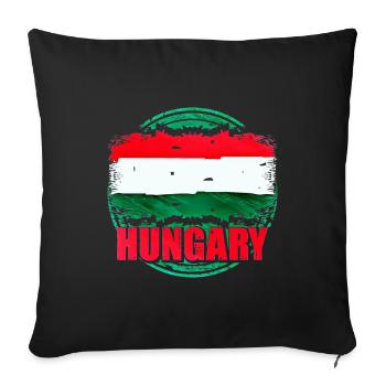 Hongrie - Housse de coussin décorative 45 x 45 cm - noir - Devant