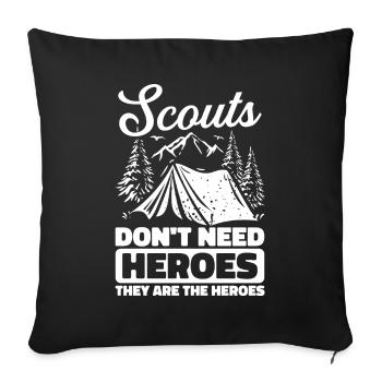 Éclaireur - Housse de coussin décorative 45 x 45 cm - noir - Devant