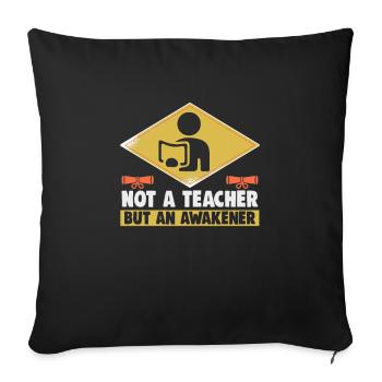 Meilleure idée de cadeau de pension pour les enseignants Étudiant - Housse de coussin décorative 45 x 45 cm - noir - Devant