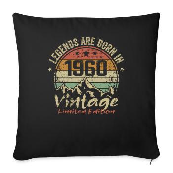 The legends were born in 1960 - 1960 - Sofa pillowcase 17,3'' x 17,3'' (45 x 45 cm) - black - Front