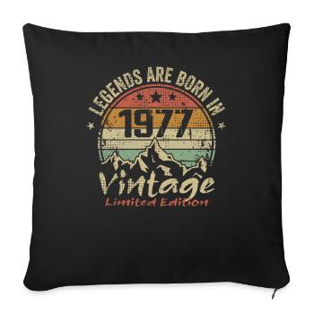 The legends were born in 1977 - 1977 - Sofa pillowcase 17,3'' x 17,3'' (45 x 45 cm) - black - Front