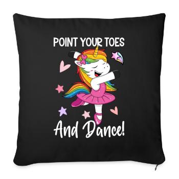 Ballet Dance Ballerina - Sofa pillowcase 17,3'' x 17,3'' (45 x 45 cm) - black - Front