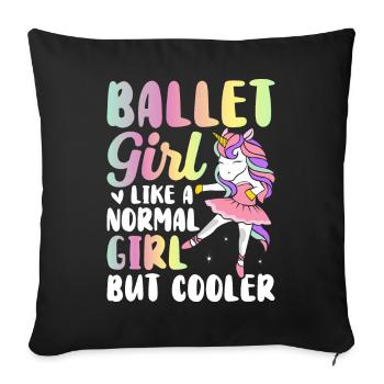 Ballerina - Sofa pillowcase 17,3'' x 17,3'' (45 x 45 cm) - black - Front