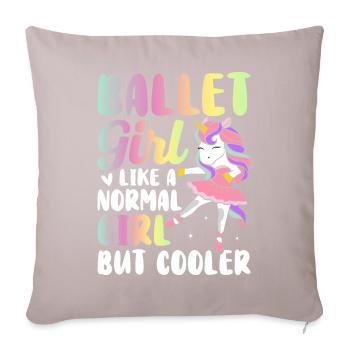 Ballerine - Housse de coussin décorative 45 x 45 cm - taupe clair - Devant