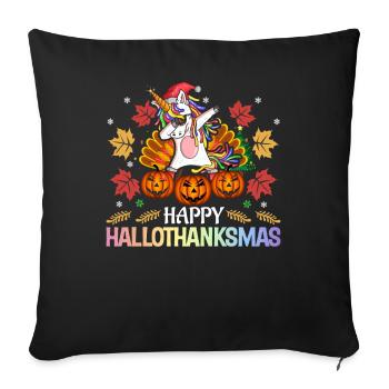 Halloween Thanksgiving Turkey Pumpkin - Sofa pillowcase 17,3'' x 17,3'' (45 x 45 cm) - black - Front