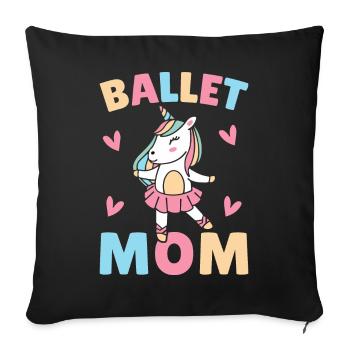 Ballerine - Housse de coussin décorative 45 x 45 cm - noir - Devant