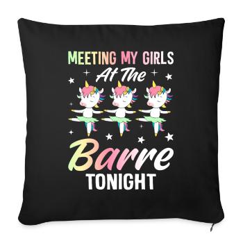 Exercise Workout - Sofa pillowcase 17,3'' x 17,3'' (45 x 45 cm) - black - Front