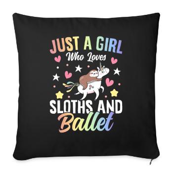 Ballerina - Sofa pillowcase 17,3'' x 17,3'' (45 x 45 cm) - black - Front