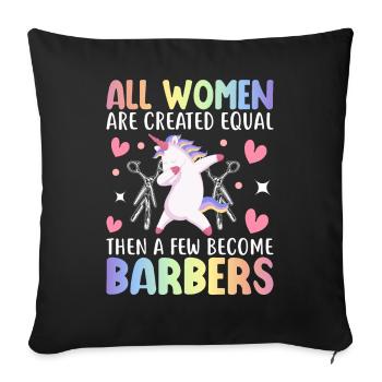 Coiffeur - Housse de coussin décorative 45 x 45 cm - noir - Devant