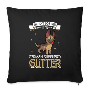 German Shepherd Glitzer - Sofakissenbezug 45 x 45 cm - Schwarz - Vorne