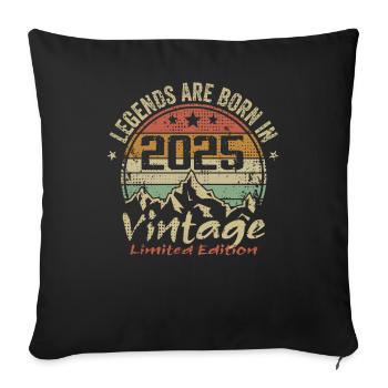 Legends are born in 2025 - 2025 - Sofa pillowcase 17,3'' x 17,3'' (45 x 45 cm) - black - Front